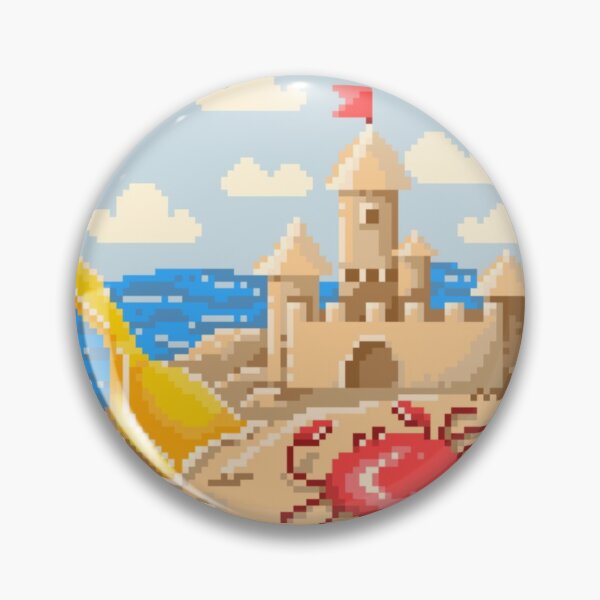 Item preview, Castillo de arena pixelado y cangrejo designed and sold by HopeDetour.