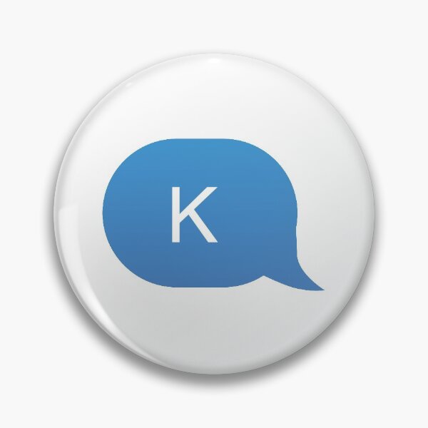 Item preview, K Blue Text Message designed and sold by murialbezanson.