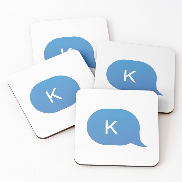 Item preview, K Blue Text Message designed and sold by murialbezanson.