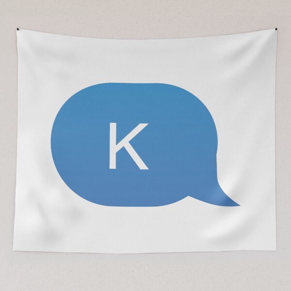 Item preview, K Blue Text Message designed and sold by murialbezanson.