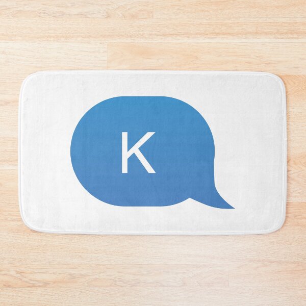 Item preview, K Blue Text Message designed and sold by murialbezanson.