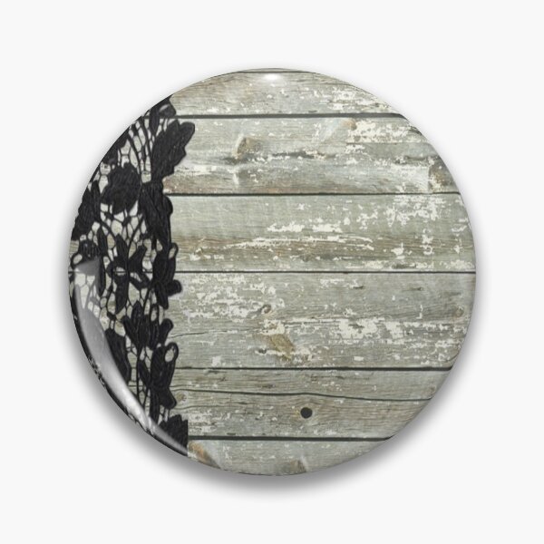 Item preview, rustic chic modern girly gray barn wood black lace designed and sold by LEILA ART SPACE.