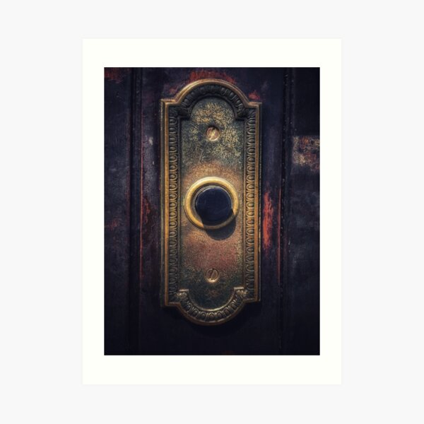 Push button for lift Art Print