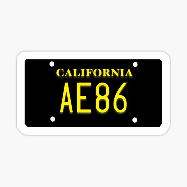 Artikel-Vorschau von AE86 auf klassischer kalifornischer Platte, designt und verkauft von Dreamtees101.