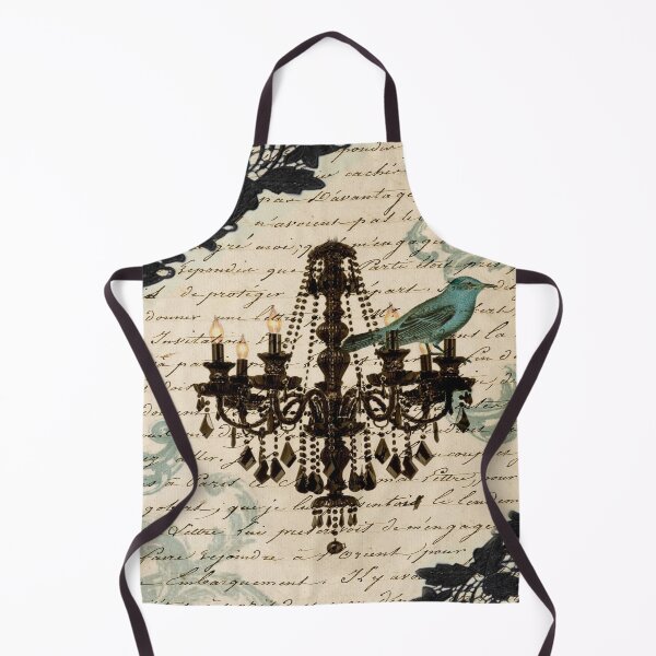 Item preview, cottagecore vintage bird lace french scripts chandelier paris designed and sold by LEILA ART SPACE.