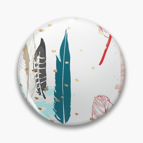 Item preview, Feathers Orange/Teal+Faux Gold Specks designed and sold by PixDezines.