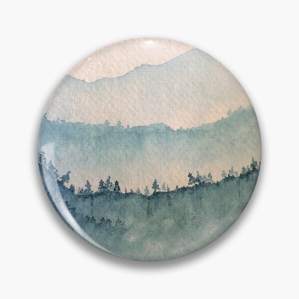 Item preview, Misty Mountain Blues Watercolor designed and sold by JHermanRussell.