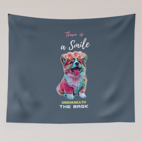 Item preview, There is an smile underneath the face mask. designed and sold by yyrom445.