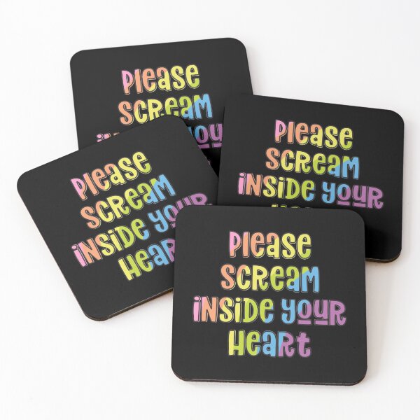 Item preview, Please Scream Inside Your Heart Rainbow Text designed and sold by Shiny Plastic Rainbow.