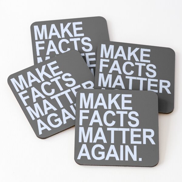 Item preview, Make Facts Matter Again - ice blue text designed and sold by Thelittlelord.