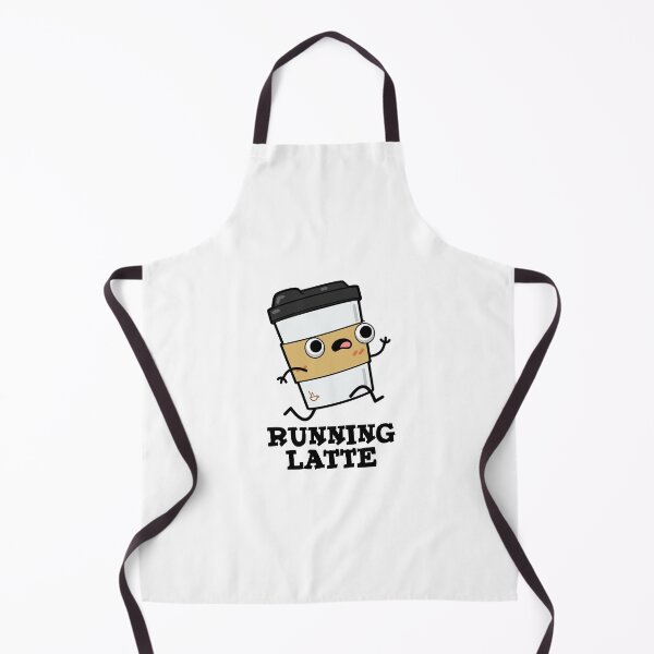 Item preview, Running Latte Funny Coffee Puns designed and sold by punnybone.