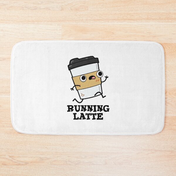 Item preview, Running Latte Funny Coffee Puns  designed and sold by punnybone.