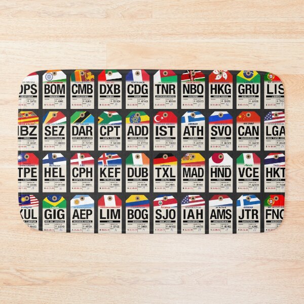 Item preview, Top Airports Luggage Tags Mosaic designed and sold by travelwitheric.