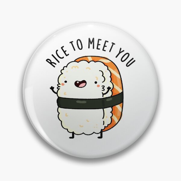 Item preview, Rice To Meet You Funny Sushi Puns  designed and sold by punnybone.