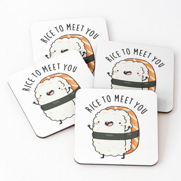 Item preview, Rice To Meet You Funny Sushi Puns  designed and sold by punnybone.