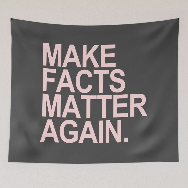 Item preview, Make Facts Matter Again - pink text designed and sold by Thelittlelord.