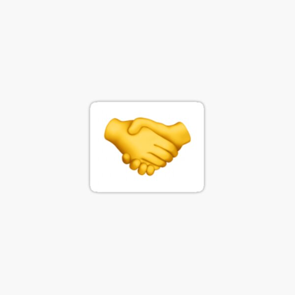 shaking hands emoji Sticker for Sale by aislingodonnell