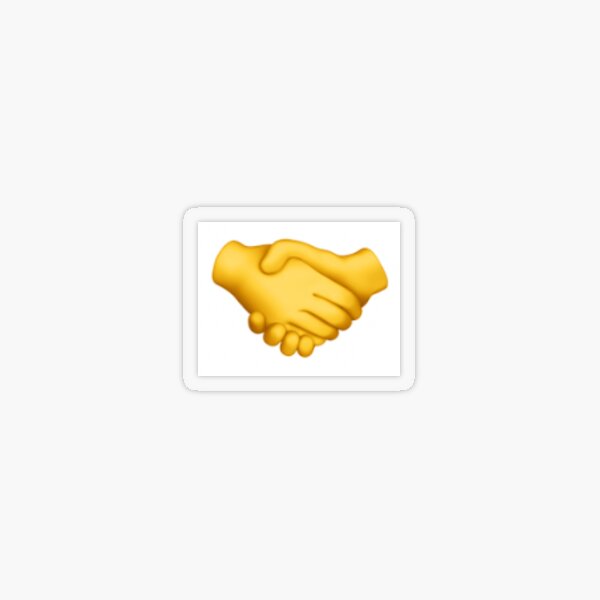 shake hand emoji Sticker for Sale by MisterSmithers