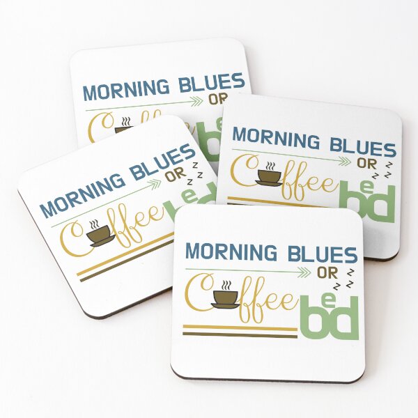 Item preview, Early Morning Blues: Coffee or Bed  designed and sold by PlusAdore.