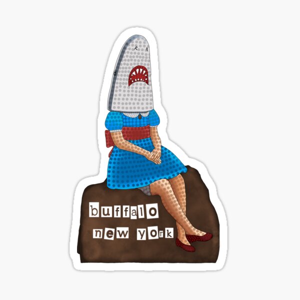Shark-Girl Pop Art: Buffalo NY Sticker