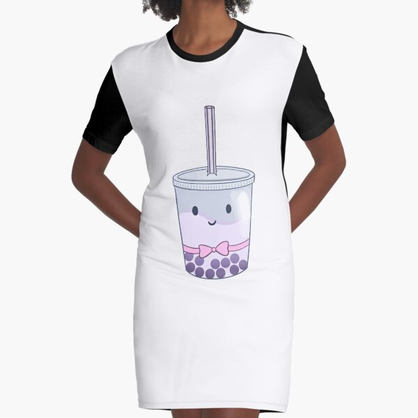Bubble Tea Graphic T-Shirt Dress