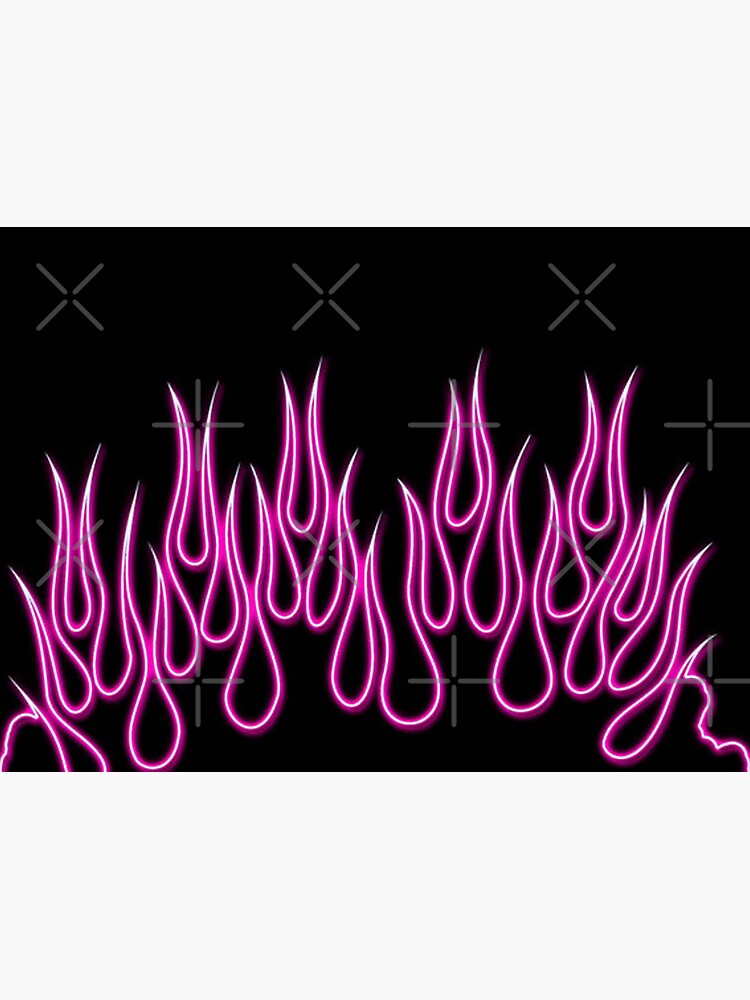 "Neon Pink Flame" Sticker by Babiola Redbubble