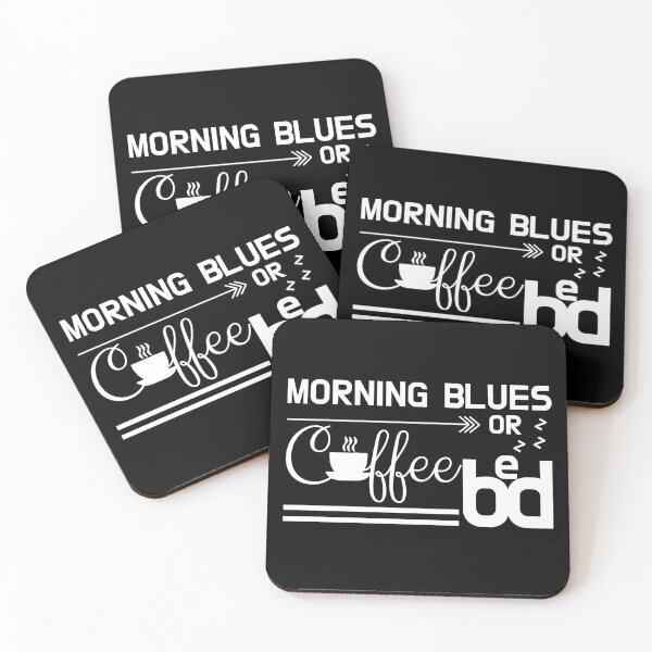 Item preview, Early Morning Blues: Coffee or Bed  designed and sold by PlusAdore.