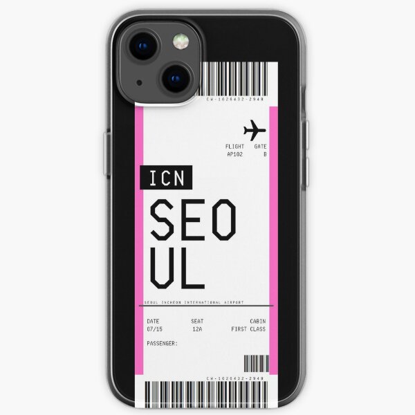 Seoul Bordkarte iPhone Flexible Hülle