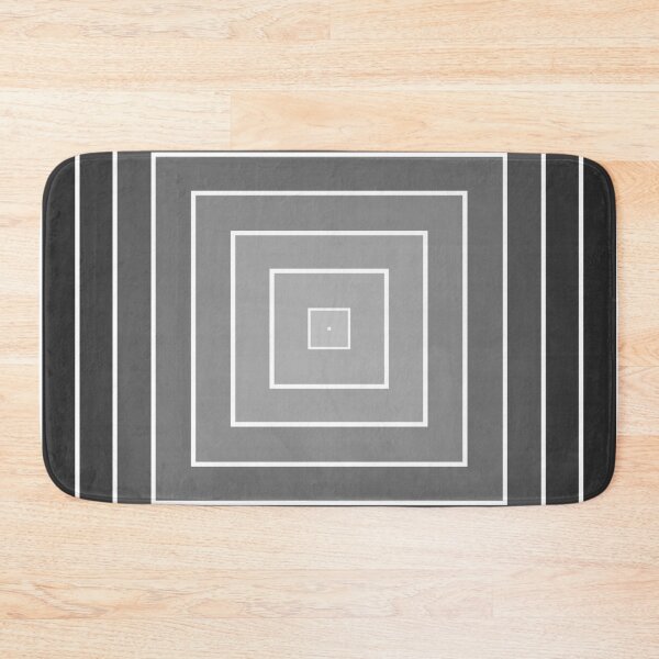 Item preview, Square Bullseye Pattern no.2 White Line with Grey Gradation v2 designed and sold by Neil Feigeles.