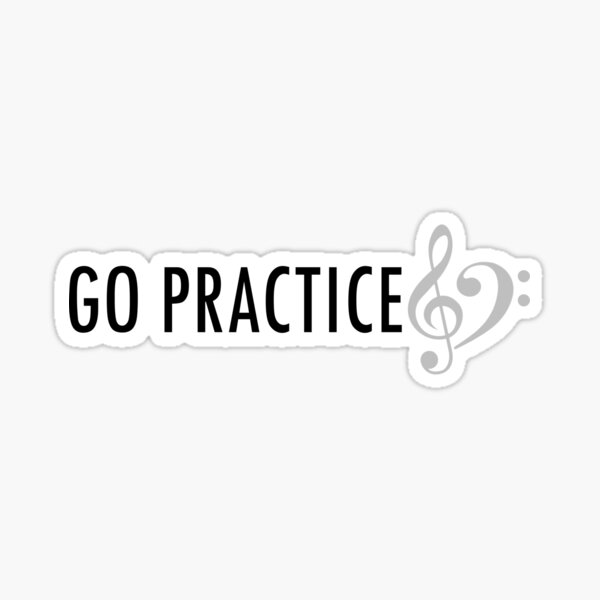 Item preview, Go Practice (Bass & Treble Heart)  designed and sold by GeneticRambles Shop.