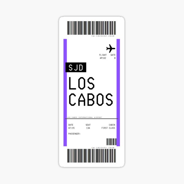 Vista previa del artículo con la obra «Pase de abordar Los Cabos», diseñado y vendido por agethegreat.