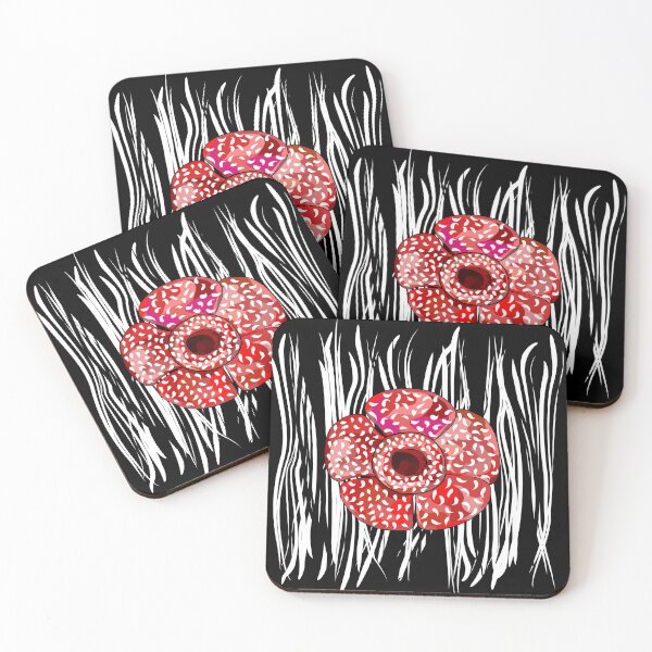 Item preview, black and white, rafflesia arnoldi flower designed and sold by k-rastory.