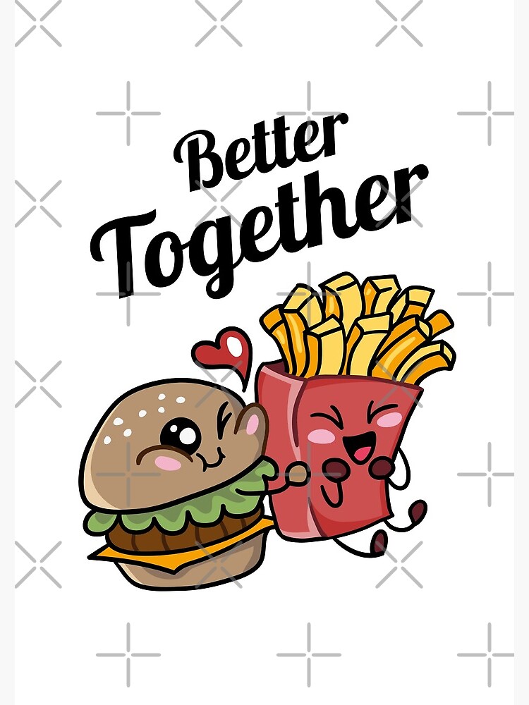 better together burger and fries magnetic plush hallmark