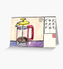 Tarjeta de felicitación EDiM #8 draw a coffeepot