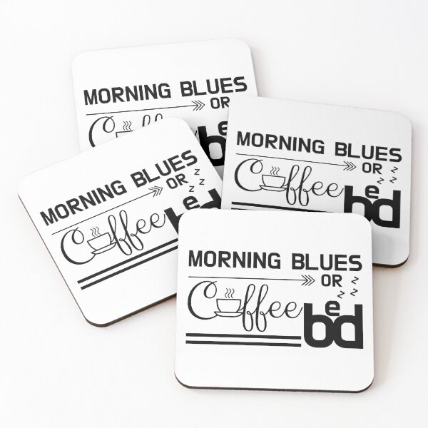 Item preview, Early Morning Blues: Coffee or Bed designed and sold by PlusAdore.