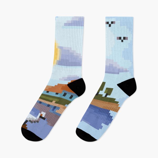 Item preview, Pixelated Lighthouse, Sun and Seagull designed and sold by HopeDetour.