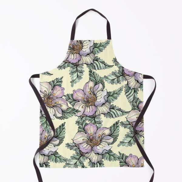 Item preview, hand drawn watercolor spring flowers pattern designed and sold by MandalaFlowerArt.
