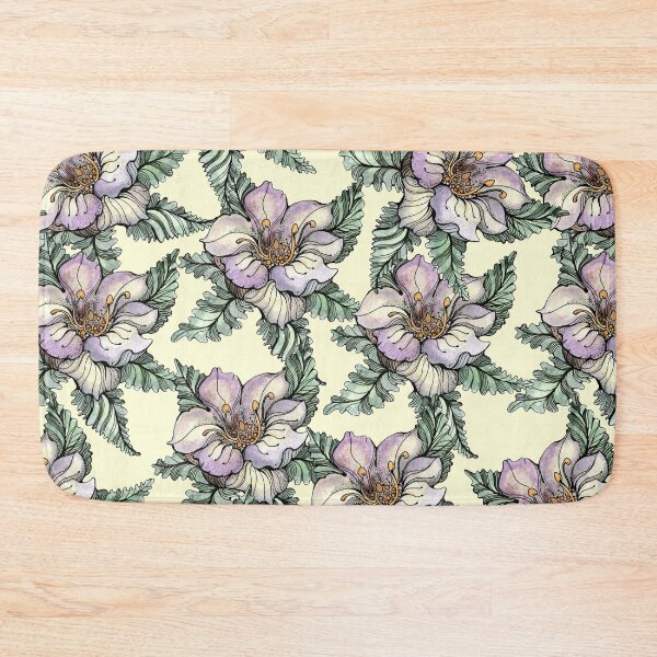 Item preview, hand drawn watercolor spring flowers pattern designed and sold by MandalaFlowerArt.