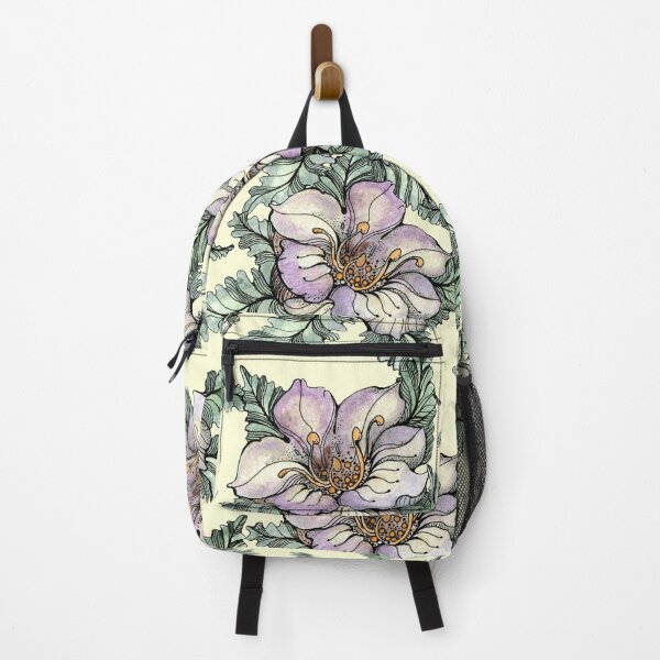 Item preview, hand drawn watercolor spring flowers pattern designed and sold by MandalaFlowerArt.