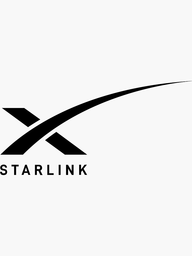 Thumbnail 3 of 3, Sticker, Space X Starlink Logo designed and sold by erfmufn.