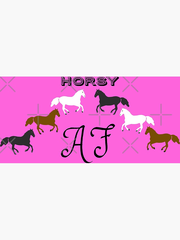 Horsy Af Funny Horse Lover Meme Design Baby Blue Greeting Card By Daveycopeland Redbubble