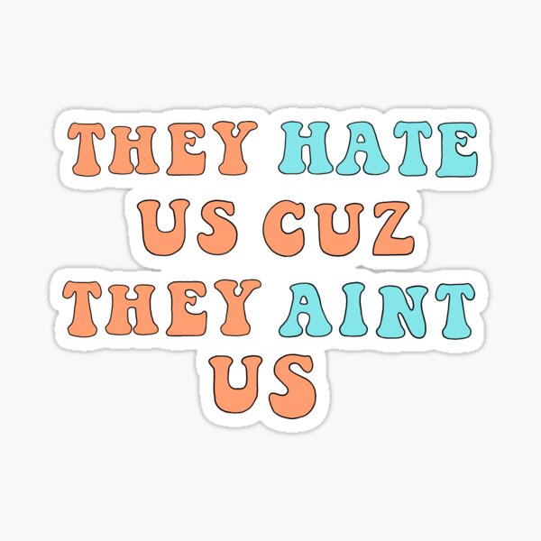 They Hate Us Cause They Aint Us Stickers for Sale