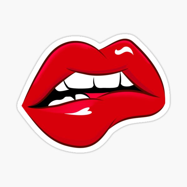 Lips of Urban Art: Graffiti Style Red Lipstick Drip Poster for