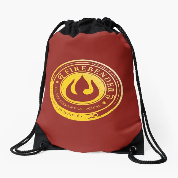 ATLA Firebender Symbol: Avatar-Inspired Design Drawstring Bag