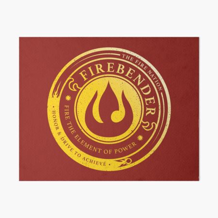 Firebender Symbol: Avatar-Inspired Design v2 Art Board Print