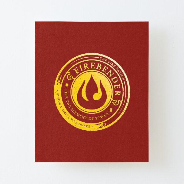 Firebender Symbol: Avatar-Inspired Design v2 Canvas Mounted Print