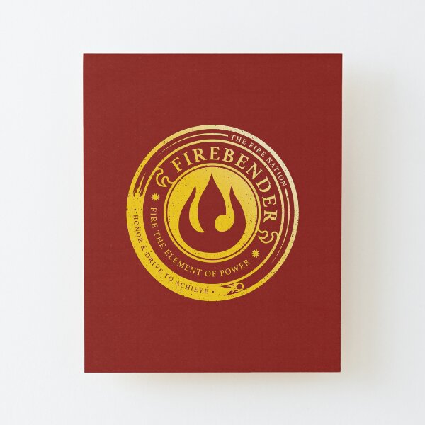 ATLA Firebender Symbol: Avatar-Inspired Design Wood Mounted Print