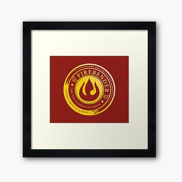 ATLA Firebender Symbol: Avatar-Inspired Design Framed Art Print