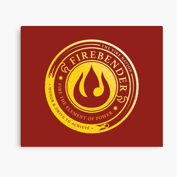 ATLA Firebender Symbol: Avatar-Inspired Design Canvas Print