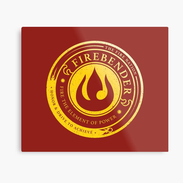 ATLA Firebender Symbol: Avatar-Inspired Design Metal Print